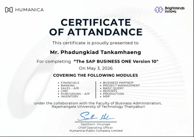 SAP Certificate