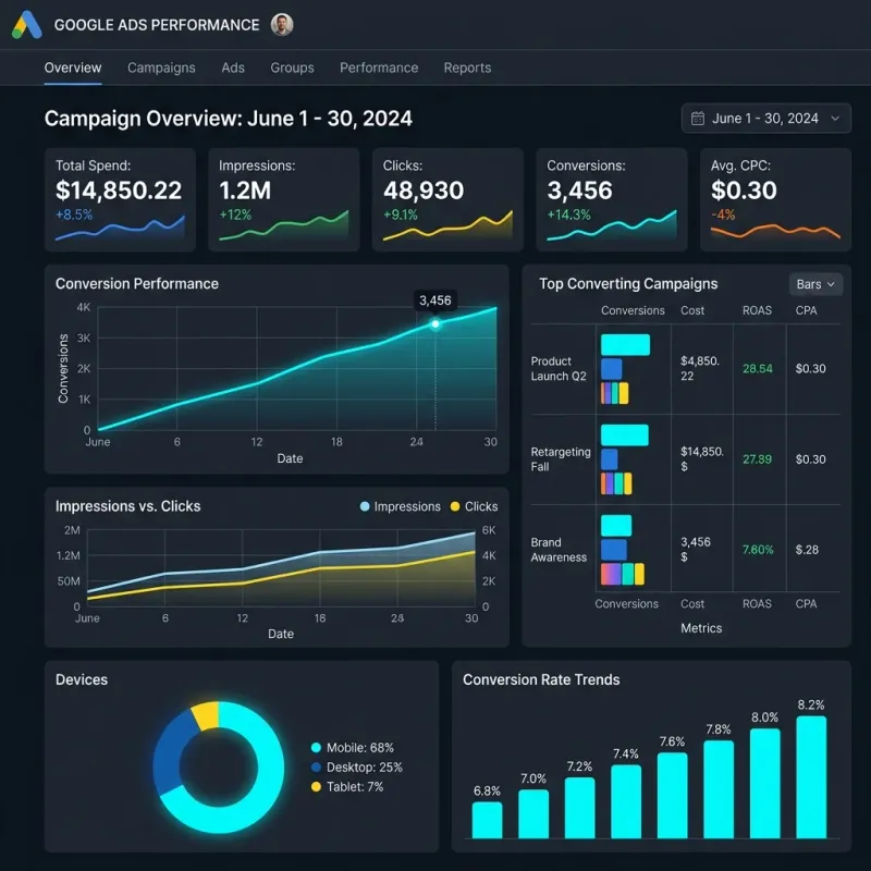 วิเคราะห์แคมเปญ Google Ads